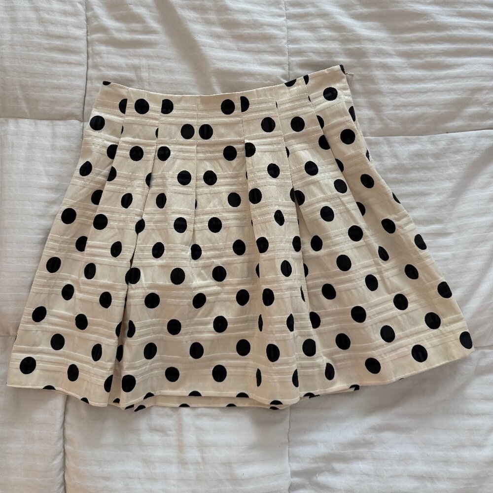 Banana Republic Pleated Polka Dot Mini Skirt Size 6